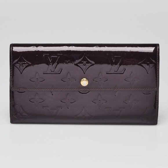 Louis Vuitton Amarante Monogram Vernis Sarah Wallet - Picture 1 of 9